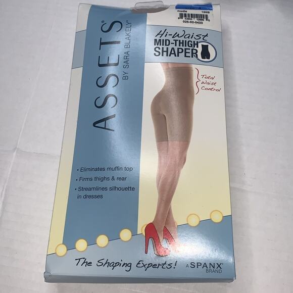 SPANX - Assets by Sara Blakely‎ Hi-Waist Mid-Thigh Shaper Nude Size 4 - Picture 9 of 11